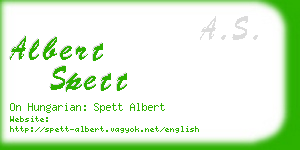 albert spett business card